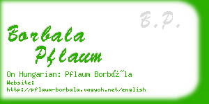 borbala pflaum business card